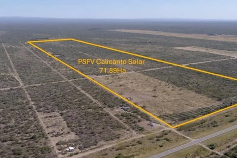 Proyecto de parque solar en la Provincia de San Luis.