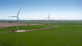Parque eólico La Elbita, en Tandil.