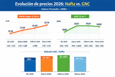 mas alla del impacto de la guerra en medio oriente, el gnc aumento mas que la nafta en lo que va del ano