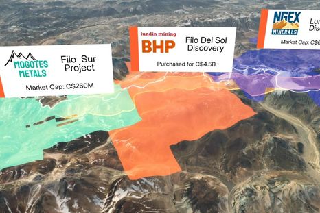 Filo Sur, Filo del Sol, Josemaría, Lunahuasi y Los Helados, el distrito Vicuña. Filo Sur, Filo del Sol, Josemaría, Lunahuasi y Los Helados, el distrito Vicuña.