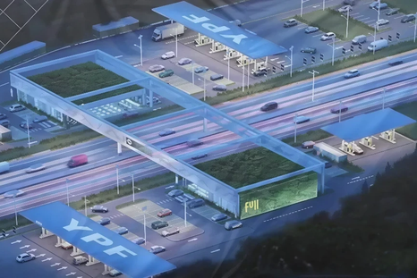 Render de la futura estación en San Pedro Render de la futura estación en San Pedro