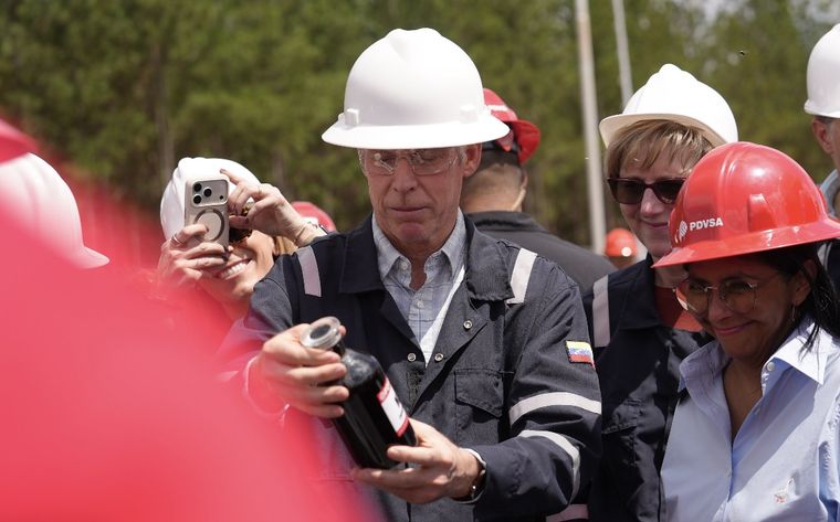 El secretario de Energía de Estados Unidos, Chris Wright, durante su visita a Venezuela.