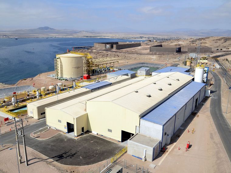 La planta desalinizadora de Lundin Mining en el proyecto Candelaria, norte de Chile.