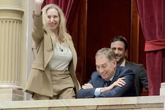 Karina Milei junto a Diego Santilli.