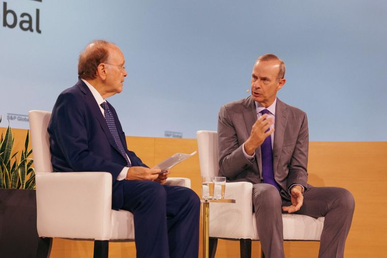 Michael Wirth, CEO de Chevrón, durante su intervención en CERAWeek. Michael Wirth, CEO de Chevrón, durante su intervención en CERAWeek.