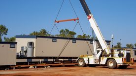 Una construcción modular como las que se usará Vicuña en su proyecto de San Juan, el maypr de cobre del país.