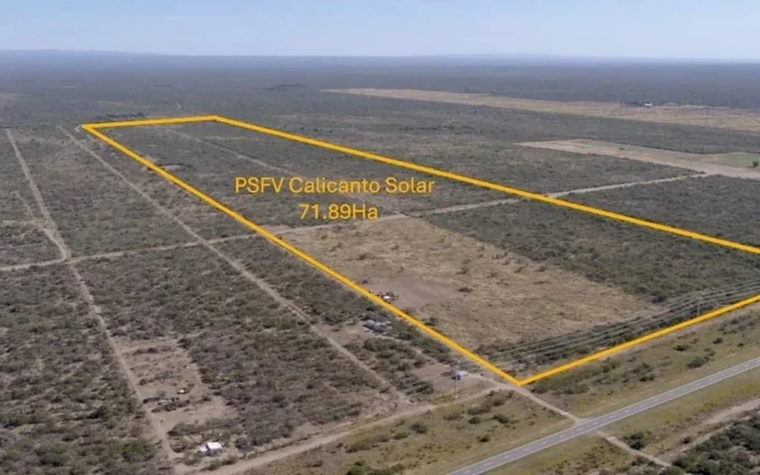 Proyecto de parque solar en la Provincia de San Luis.