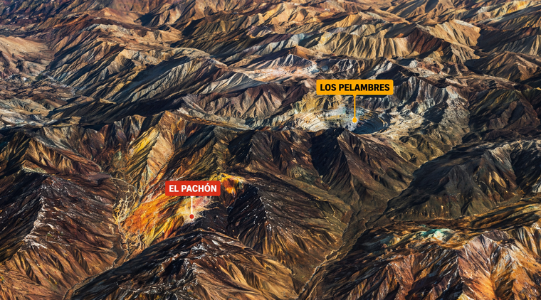 La cercanía de El Pachón y la mina de cobre Pelambres, en la frontera.
