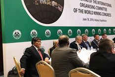 Protagonistas del&nbsp; Congreso Mundial de Minería, en Lima, Perú.