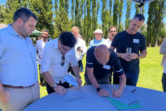 Empresario y proveedores mostraron entusiasmo por la concreción del PSJ