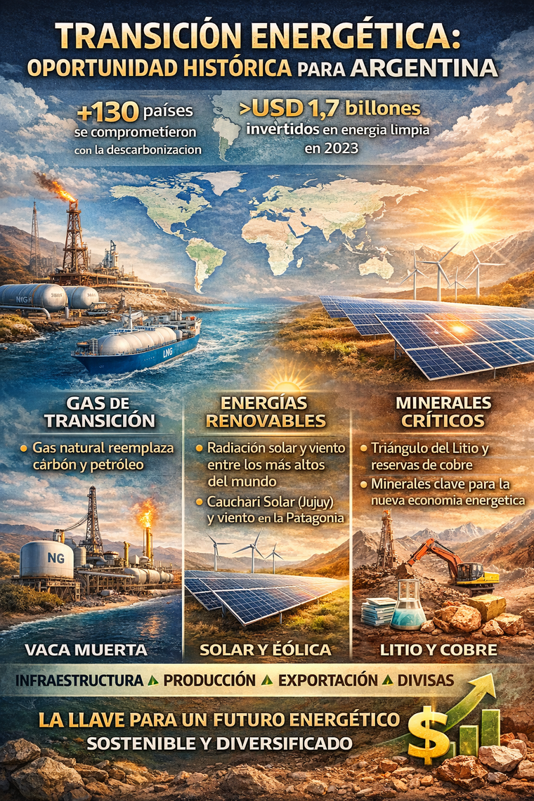 La transición energética, una oportunidad histórica para la Argentina.