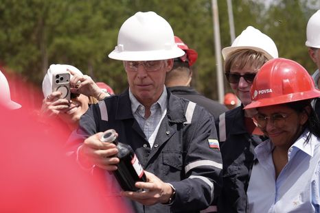 El secretario de Energía de Estados Unidos, Chris Wright, durante su visita a Venezuela.