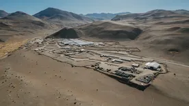 El campamento Vicuña, desde un dron. El campamento Vicuña, desde un dron.