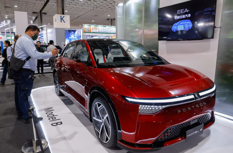 uno de los modelos de Foxtron, la marca de autos eléctricos del gigante taiwanés Foxconn.