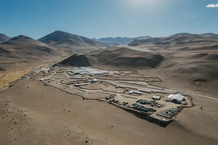 El campamento Vicuña, desde un dron. El campamento Vicuña, desde un dron.