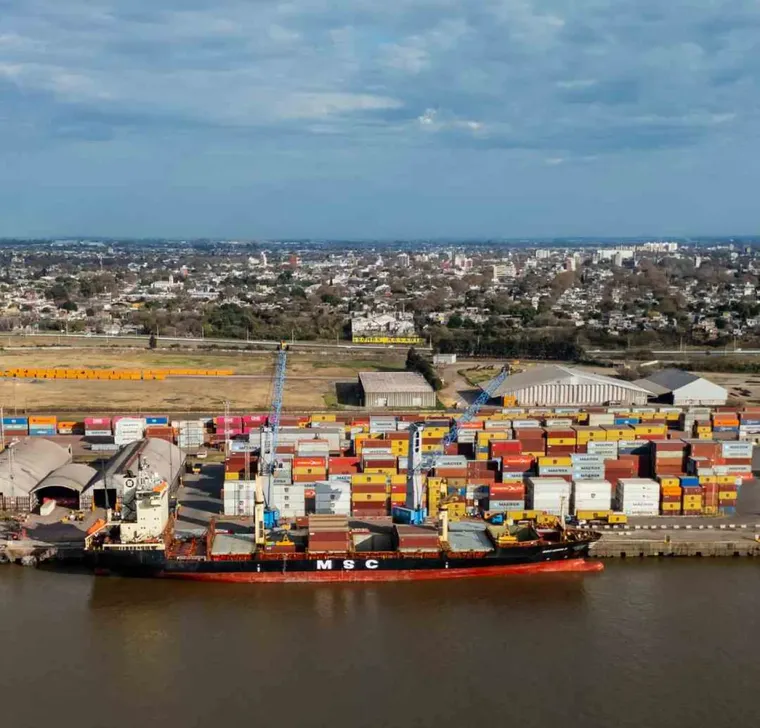 La Terminal portuaria de Rosario.