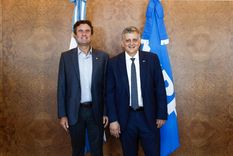 Julián Escuder, Country Manager de Pluspetrol Argentina, y Horacio Marín, CEO y presidente de YPF. La petrolera se asoció al Instituto Vaca Muerta.