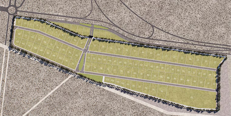 Plano del loteo disponible en el Parque Industrial Vaca Muerta Plano del loteo disponible en el Parque Industrial Vaca Muerta