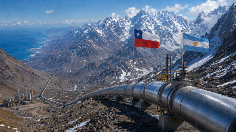 El gasoducto atravesaría la Cordillera de Los Andes y llegaría al Pacífico, para llevar el gas de Vaca Muerta a Asia.